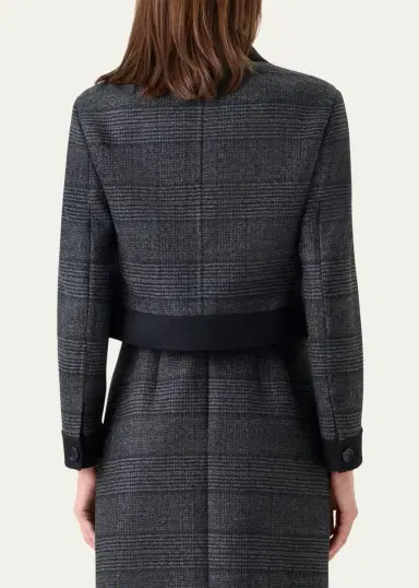Akris Lewitt Prince of Whales Wool Short Jacket | Thumbnail 3 Akris Lewitt Prince of Whales Wool Short Jacket | Thumbnail 3