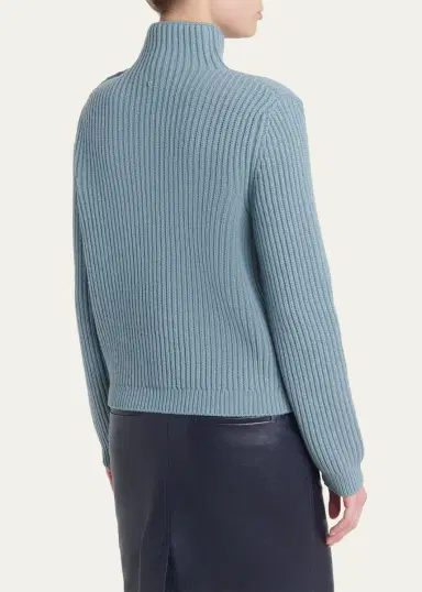 Ferragamo Gancini Clasp Shoulder Wool Turtleneck Sweater | Thumbnail 3 Ferragamo Gancini Clasp Shoulder Wool Turtleneck Sweater | Thumbnail 3