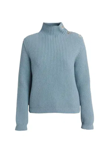 Ferragamo Gancini Clasp Shoulder Wool Turtleneck Sweater | Thumbnail 1 Ferragamo Gancini Clasp Shoulder Wool Turtleneck Sweater | Thumbnail 1