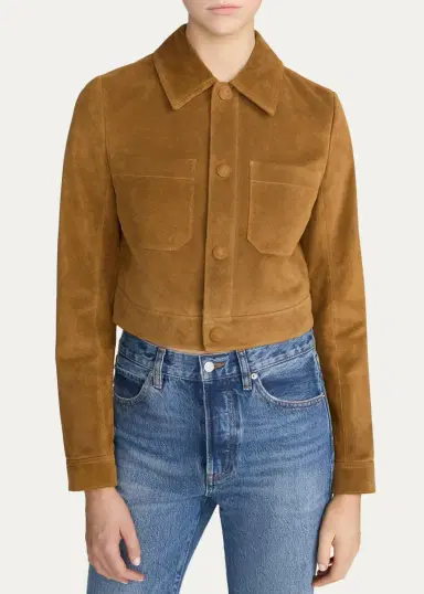 Frame The Suede Small Jacket | Thumbnail 4 Frame The Suede Small Jacket | Thumbnail 4