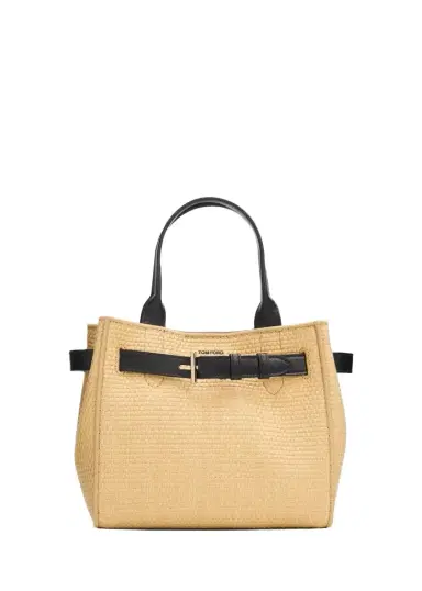 Tom Ford Audrey Small Raffia Top-Handle Bag | Thumbnail 1 Tom Ford Audrey Small Raffia Top-Handle Bag | Thumbnail 1