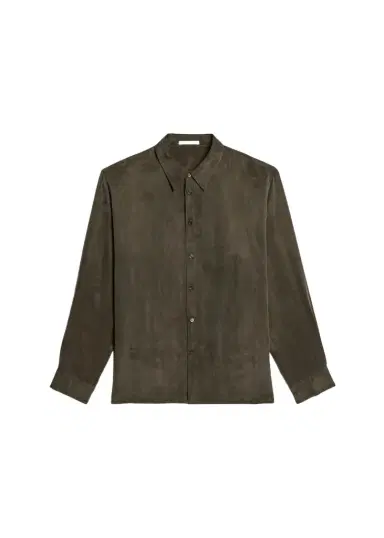 Helmut Lang Men's Fluid Lyocell and Viscose Button-Down Shirt | Thumbnail 1 Helmut Lang Men's Fluid Lyocell and Viscose Button-Down Shirt | Thumbnail 1