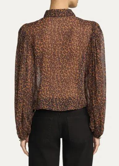 Frame The Silk Prairie Leopard Blouse | Thumbnail 3 Frame The Silk Prairie Leopard Blouse | Thumbnail 3