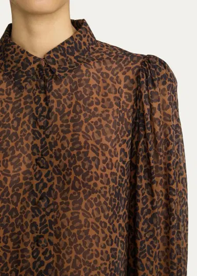 Frame The Silk Prairie Leopard Blouse | Thumbnail 5 Frame The Silk Prairie Leopard Blouse | Thumbnail 5