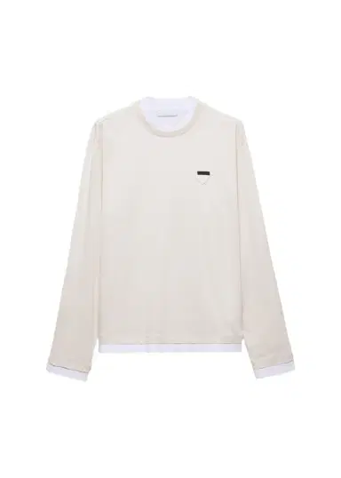 Prada Men's Jersey Long-Sleeve Crewneck T-Shirt | Thumbnail 1 Prada Men's Jersey Long-Sleeve Crewneck T-Shirt | Thumbnail 1