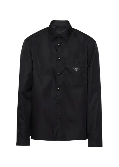 Prada Men's Re-Nylon Button-Front Shirt | Thumbnail 1 Prada Men's Re-Nylon Button-Front Shirt | Thumbnail 1
