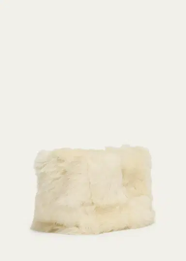 Bottega Veneta Cabat Check Shearling Clutch Bag | Thumbnail 3 Bottega Veneta Cabat Check Shearling Clutch Bag | Thumbnail 3