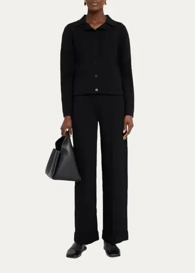 Lafayette 148 New York Thomas Cuffed Pintuck Straight-Leg Pants | Thumbnail 2 Lafayette 148 New York Thomas Cuffed Pintuck Straight-Leg Pants | Thumbnail 2