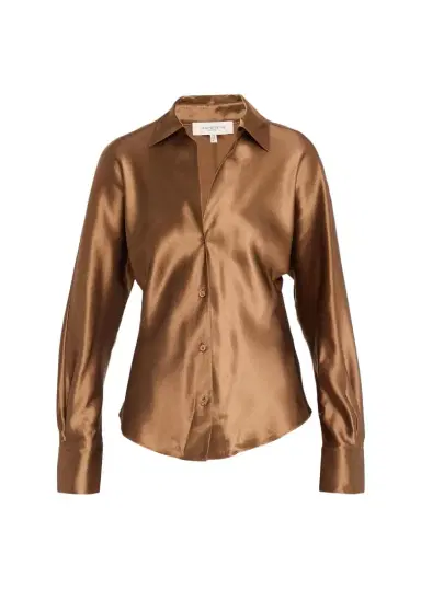 Lafayette 148 New York Dolman-Sleeve Metallic Silk Shirt | Thumbnail 1 Lafayette 148 New York Dolman-Sleeve Metallic Silk Shirt | Thumbnail 1