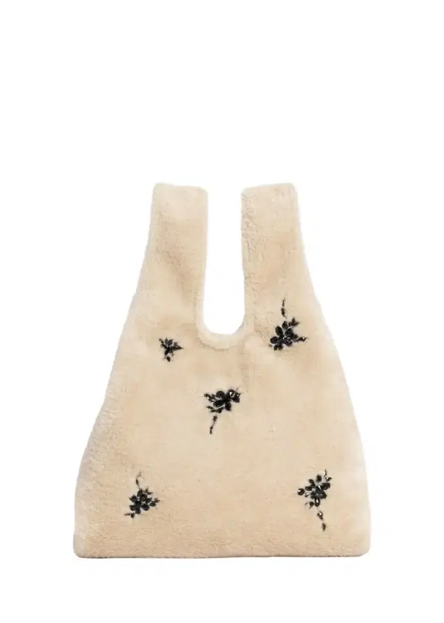 Crystal-Embellished Faux Fur Shopping Tote Bag Crystal-Embellished Faux Fur Shopping Tote Bag