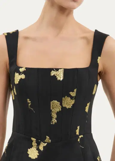 Rebecca Vallance Mariya Floral Jacquard Midi Dress | Thumbnail 5 Rebecca Vallance Mariya Floral Jacquard Midi Dress | Thumbnail 5