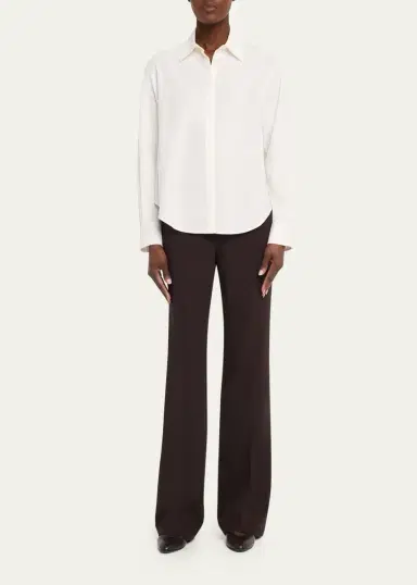 Lafayette 148 New York Reade Flare-Leg Stretch Wool Pants | Thumbnail 2 Lafayette 148 New York Reade Flare-Leg Stretch Wool Pants | Thumbnail 2