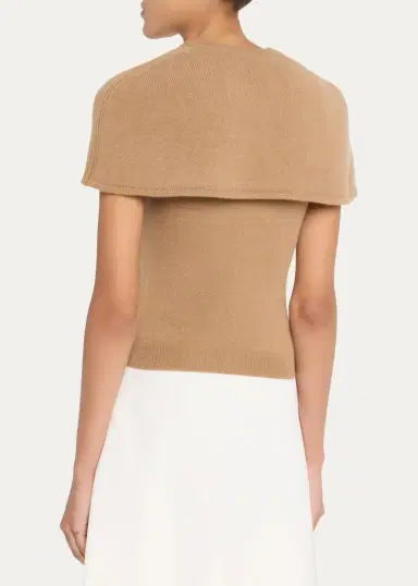 Simkhai Yuki Short-Sleeve Cashmere Cape Top | Thumbnail 3 Simkhai Yuki Short-Sleeve Cashmere Cape Top | Thumbnail 3