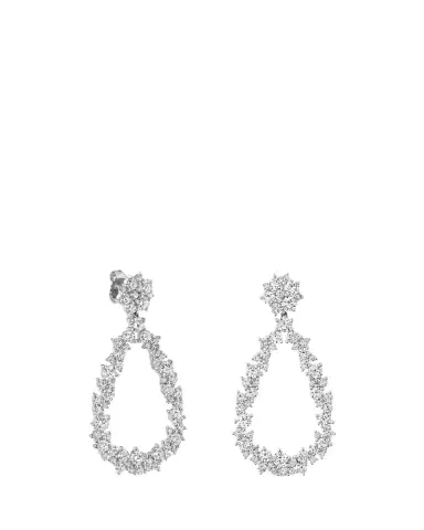 Sydney Evan 14K White Gold Diamond Teardrop Cocktail Earrings | Thumbnail 2 Sydney Evan 14K White Gold Diamond Teardrop Cocktail Earrings | Thumbnail 2