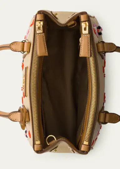 Prada Galleria Floral Embroidered Leather Tote Bag | Thumbnail 2 Prada Galleria Floral Embroidered Leather Tote Bag | Thumbnail 2