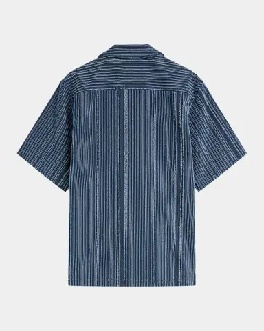 Scotch & Soda Men's Textured Stripe Relaxed-Fit Short Sleeve Shirt | Thumbnail 7 Scotch & Soda Men's Textured Stripe Relaxed-Fit Short Sleeve Shirt | Thumbnail 7