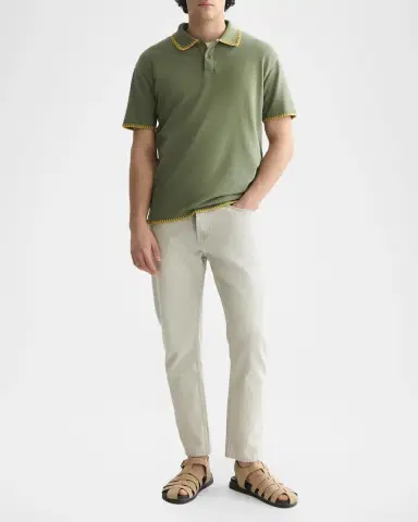 Scotch & Soda Men's Pique Worked-Out Relaxed-Fit Polo Shirt | Thumbnail 2 Scotch & Soda Men's Pique Worked-Out Relaxed-Fit Polo Shirt | Thumbnail 2