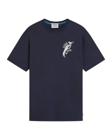 Scotch & Soda x Royal Delft Men's Artwork Relaxed T-Shirt | Thumbnail 1 Scotch & Soda x Royal Delft Men's Artwork Relaxed T-Shirt | Thumbnail 1