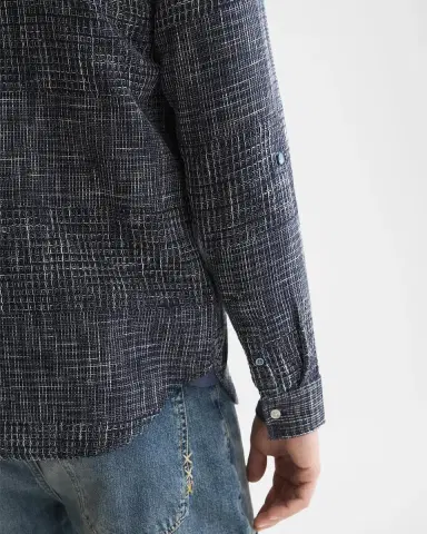 Scotch & Soda Men's Melange Waffle Classic Fit Button-Front Shirt | Thumbnail 5 Scotch & Soda Men's Melange Waffle Classic Fit Button-Front Shirt | Thumbnail 5