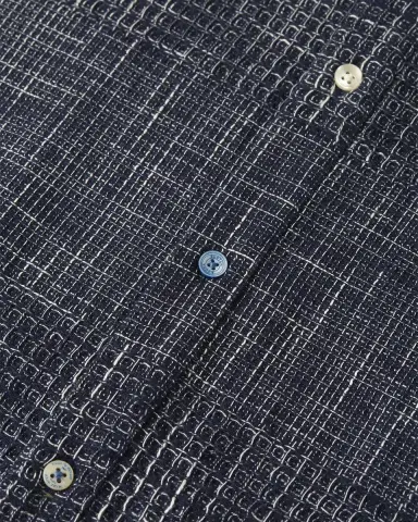 Scotch & Soda Men's Melange Waffle Classic Fit Button-Front Shirt | Thumbnail 6 Scotch & Soda Men's Melange Waffle Classic Fit Button-Front Shirt | Thumbnail 6