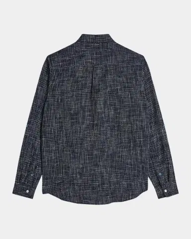 Scotch & Soda Men's Melange Waffle Classic Fit Button-Front Shirt | Thumbnail 7 Scotch & Soda Men's Melange Waffle Classic Fit Button-Front Shirt | Thumbnail 7
