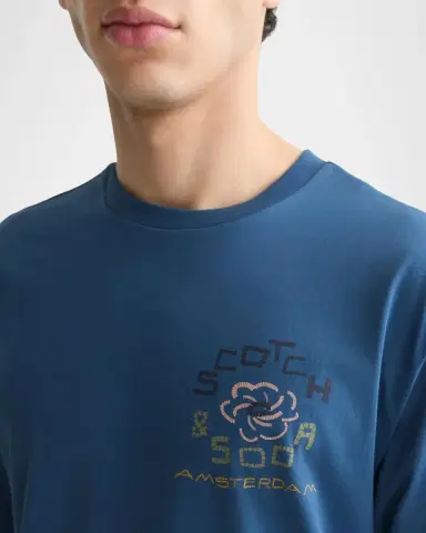 Scotch & Soda Men's Relaxed-Fit Logo Artwork T-Shirt | Thumbnail 5 Scotch & Soda Men's Relaxed-Fit Logo Artwork T-Shirt | Thumbnail 5