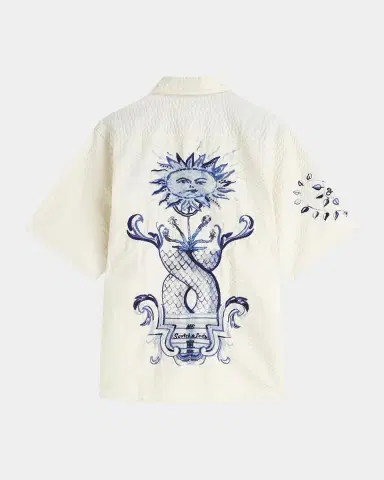 Scotch & Soda x Royal Delft Men's Relaxed Short-Sleeve Shirt | Thumbnail 7 Scotch & Soda x Royal Delft Men's Relaxed Short-Sleeve Shirt | Thumbnail 7