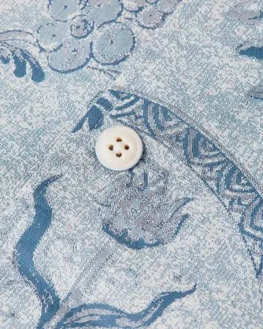 Scotch & Soda x Royal Delft Men's Loose Short-Sleeve Jacquard Shirt | Thumbnail 6 Scotch & Soda x Royal Delft Men's Loose Short-Sleeve Jacquard Shirt | Thumbnail 6