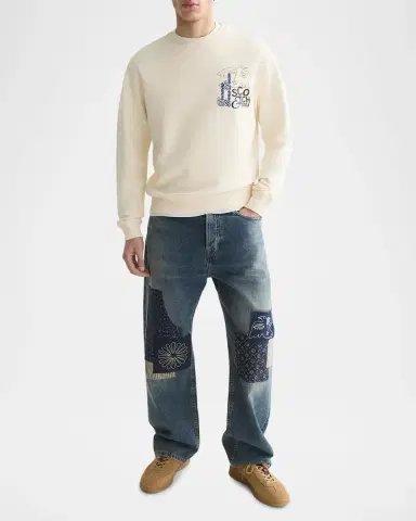 Scotch & Soda Men's Front And Back Artwork Regular-Fit Sweatshirt | Thumbnail 2 Scotch & Soda Men's Front And Back Artwork Regular-Fit Sweatshirt | Thumbnail 2