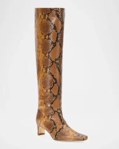 Staud Wally Snake-Embossed Leather Knee-High Boots | Thumbnail 2 Staud Wally Snake-Embossed Leather Knee-High Boots | Thumbnail 2