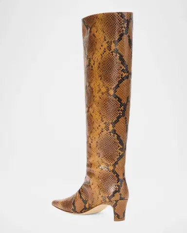 Staud Wally Snake-Embossed Leather Knee-High Boots | Thumbnail 3 Staud Wally Snake-Embossed Leather Knee-High Boots | Thumbnail 3