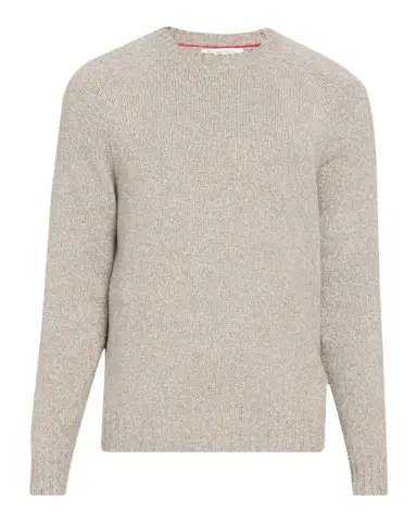 Brunello Cucinelli Men's Wool, Silk and Cashmere Donegal Crewneck Sweater | Thumbnail 1 Brunello Cucinelli Men's Wool, Silk and Cashmere Donegal Crewneck Sweater | Thumbnail 1