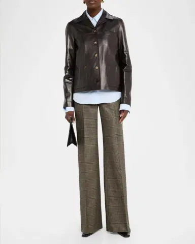 Lafayette 148 New York Button-Down Nappa Leather Jacket | Thumbnail 2 Lafayette 148 New York Button-Down Nappa Leather Jacket | Thumbnail 2