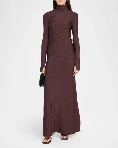 Adam Lippes Sarita Viscose Knit Maxi Skirt | Thumbnail 2 Adam Lippes Sarita Viscose Knit Maxi Skirt | Thumbnail 2
