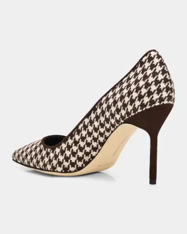 Manolo Blahnik 90mm BB Pick Houndstooth Wool Pumps | Thumbnail 4 Manolo Blahnik 90mm BB Pick Houndstooth Wool Pumps | Thumbnail 4
