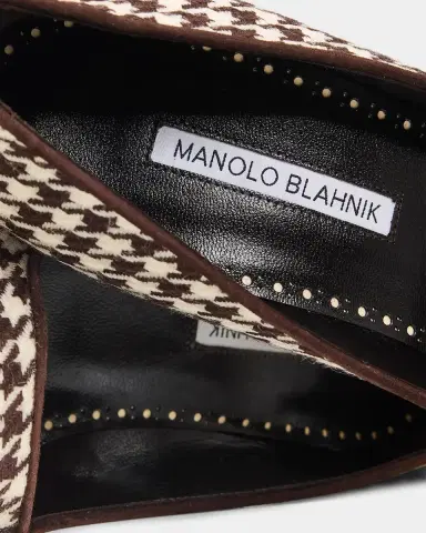 Manolo Blahnik 90mm BB Pick Houndstooth Wool Pumps | Thumbnail 6 Manolo Blahnik 90mm BB Pick Houndstooth Wool Pumps | Thumbnail 6