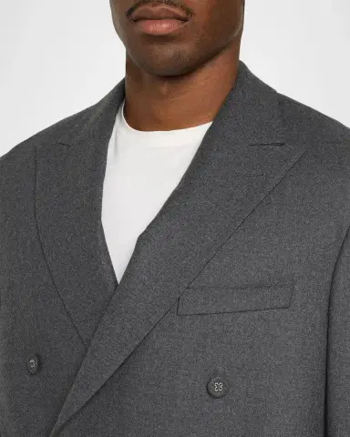 OFFICINE GÉNÉRALE Men's Wool Double-Breasted Sport Coat | Thumbnail 5 OFFICINE GÉNÉRALE Men's Wool Double-Breasted Sport Coat | Thumbnail 5