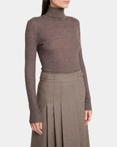 Gabriela Hearst Peppe Turtleneck Cashmere Rib Top | Thumbnail 4 Gabriela Hearst Peppe Turtleneck Cashmere Rib Top | Thumbnail 4
