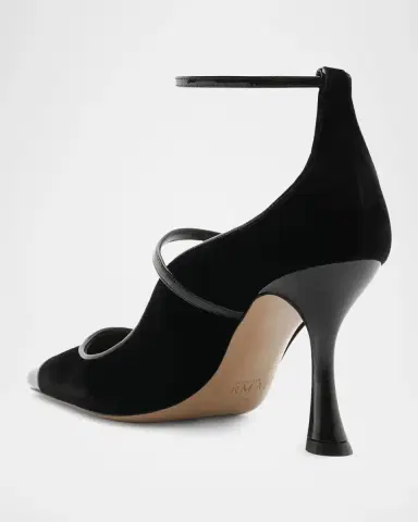 Alexandre Birman 85mm Tita Wave Velvet Pumps | Thumbnail 3 Alexandre Birman 85mm Tita Wave Velvet Pumps | Thumbnail 3
