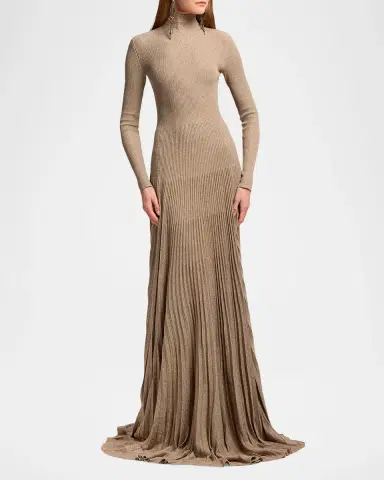 Ralph Lauren Collection Turtleneck Sweater Evening Dress | Thumbnail 4 Ralph Lauren Collection Turtleneck Sweater Evening Dress | Thumbnail 4
