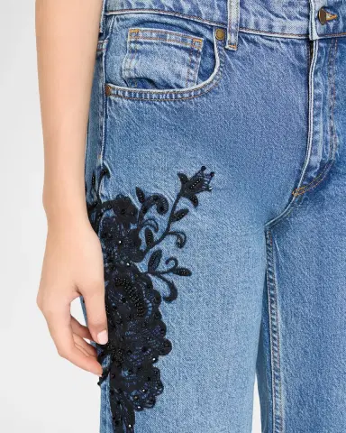 Ramy Brook Lea Beaded Cropped Wide-Leg Jean | Thumbnail 5 Ramy Brook Lea Beaded Cropped Wide-Leg Jean | Thumbnail 5