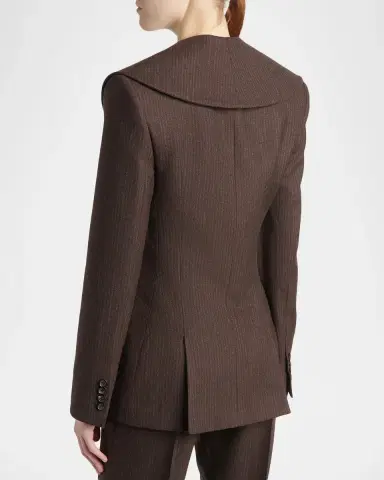 Alexander McQueen Striped Double-Breasted Wool Blazer | Thumbnail 3 Alexander McQueen Striped Double-Breasted Wool Blazer | Thumbnail 3
