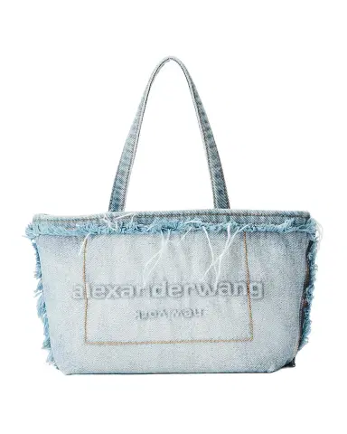 Alexander Wang Punch Small Denim Tote Bag | Thumbnail 3 Alexander Wang Punch Small Denim Tote Bag | Thumbnail 3