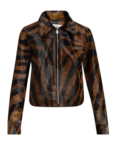 Simkhai Daria Zebra Calf Hair Jacket | Thumbnail 1 Simkhai Daria Zebra Calf Hair Jacket | Thumbnail 1