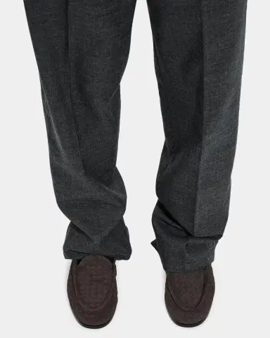 Bottega Veneta Men's Silenzio Intrecciato Suede Moc-Toe Loafers | Thumbnail 2 Bottega Veneta Men's Silenzio Intrecciato Suede Moc-Toe Loafers | Thumbnail 2