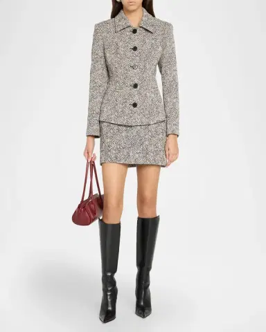 Milly Esme Herringbone Structured Jacket | Thumbnail 2 Milly Esme Herringbone Structured Jacket | Thumbnail 2