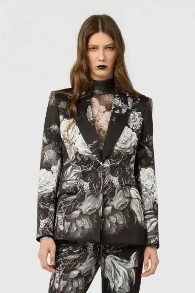 Roberto Cavalli Fiammingo Flowers Print Jacket | Thumbnail 2 Roberto Cavalli Fiammingo Flowers Print Jacket | Thumbnail 2