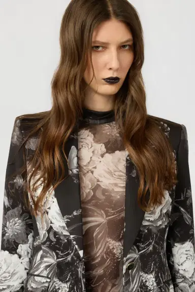 Roberto Cavalli Fiammingo Flowers Print Jacket | Thumbnail 4 Roberto Cavalli Fiammingo Flowers Print Jacket | Thumbnail 4