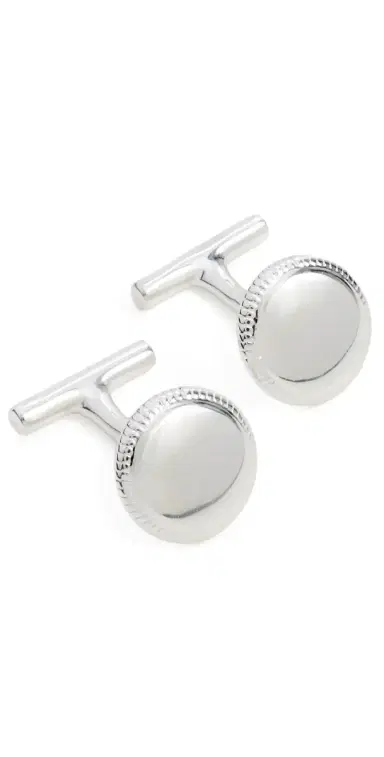 Shinola Sterling Silver Coin Edge Cufflinks | Thumbnail 1 Shinola Sterling Silver Coin Edge Cufflinks | Thumbnail 1