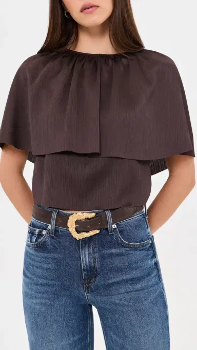 L'Agence Sedaris Feathered Edge Belt | Thumbnail 3 L'Agence Sedaris Feathered Edge Belt | Thumbnail 3